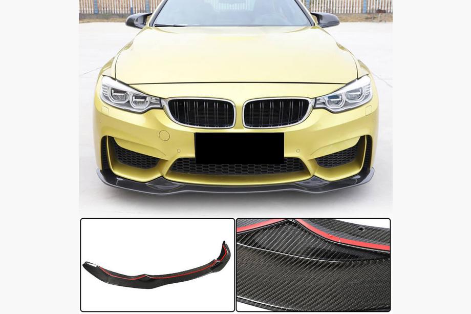 BMW 3 Serie F30/F31 2012–2019 Voorbumperlip Lip V9 (voor F80, carbon) Image