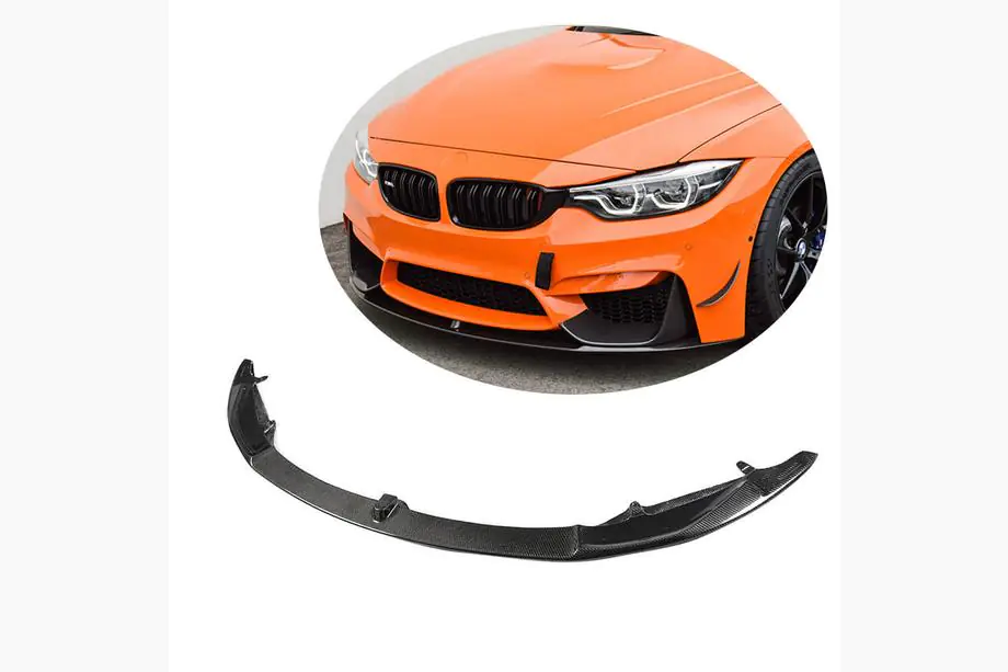 BMW 4 Serie F32/F33/F36 2012–2020 Voorbumper lipspoiler Lip V6 voor F82/F83 (carbon) Image