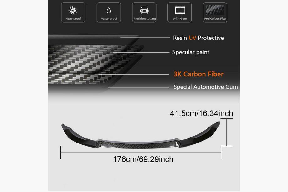 BMW 4 Serie F32/F33/F36 2012–2020 Voorbumper lipspoiler Lip V8 (voor F82/F83, carbon) Foto 5