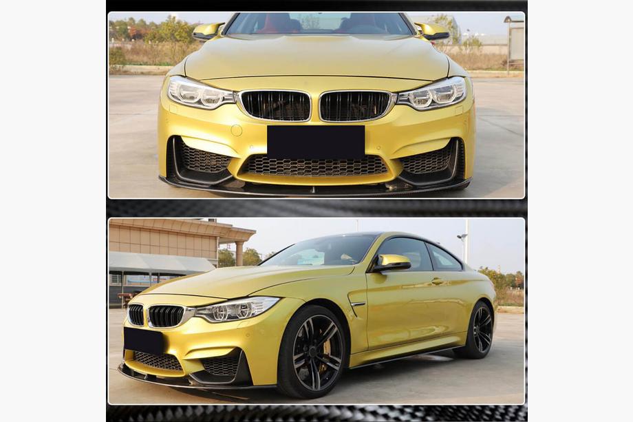 BMW 3 Serie F30/F31 2012–2019 Carbon V12 frontbumper lip (voor F80) Foto 3
