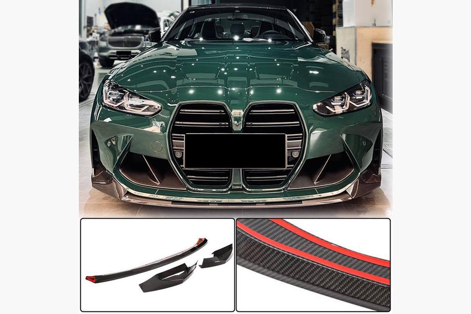 BMW 3 Serie G20/G21 2018– Voorbumper lipspoiler Lip V4 (voor G80, carbon) Image