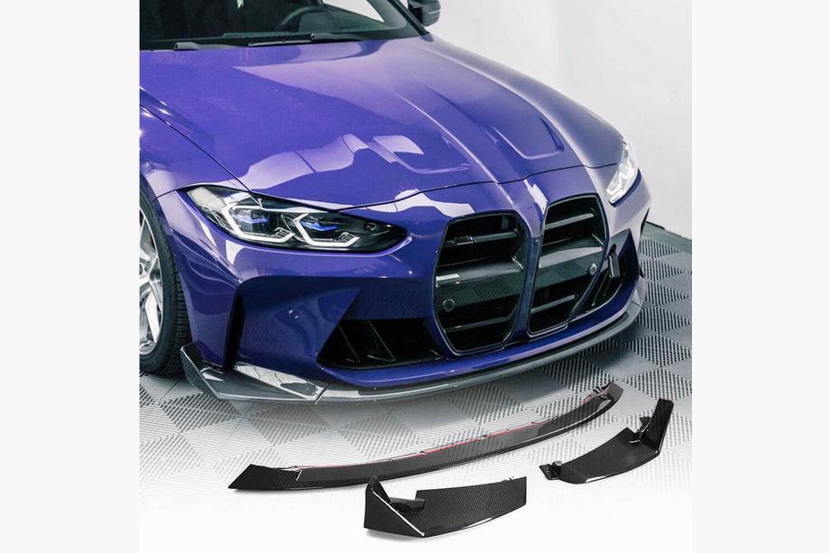 BMW 3 Serie G20/G21 2018– Voorbumper lipspoiler Lip V8 (voor G80, carbon) Image