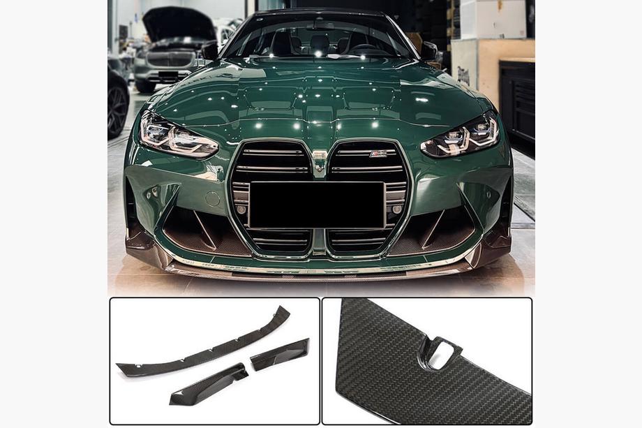 BMW 3 Serie G20/G21 2018– Frontbumper lipspoiler Lip V9 (voor G80, carbon) Image