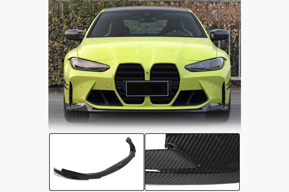 BMW 3 Serie G20/G21 2018– Frontbumper lip Lip V10 (voor G80, carbon) Image