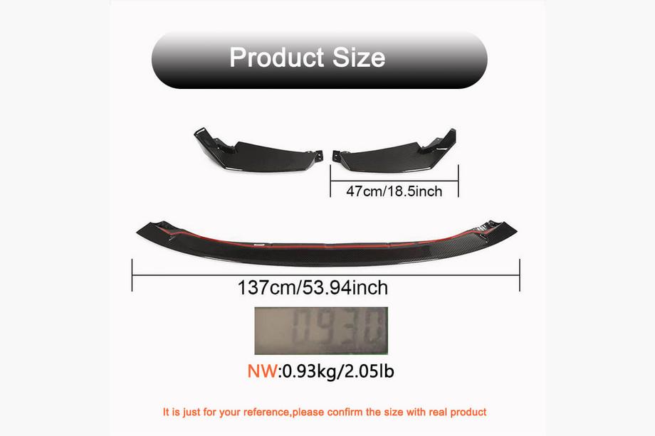 BMW 4-serie G22/23/26 2020– Voorbumper frontlip Lip V2 (voor G82/G83, carbon) Foto 4