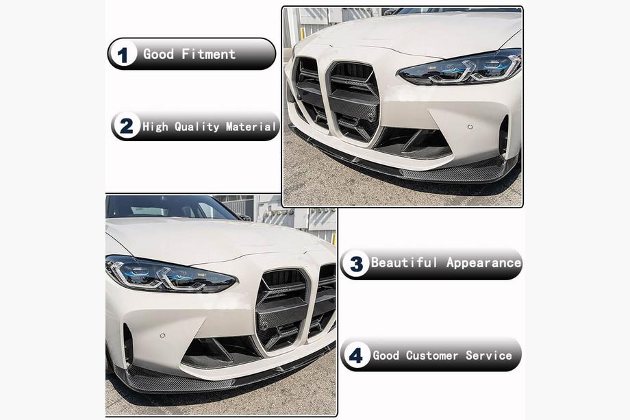 BMW 4-serie G22/23/26 2020– Voorbumper lip Lip V5 (voor G82/G83, carbon) Foto 3