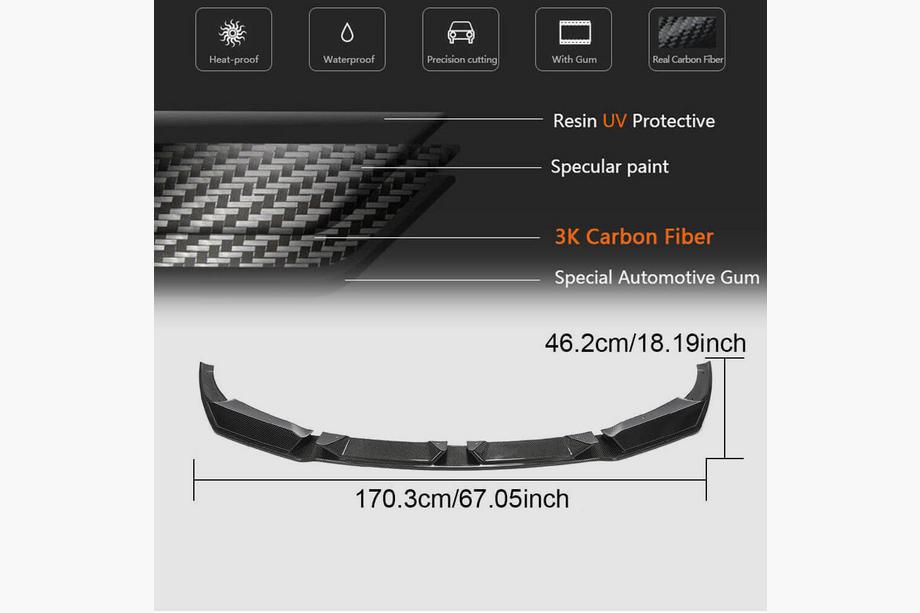 BMW X4 G02 2018– Voorbumper frontlip Lip (voor F98 2018-2021, carbon) Foto 5
