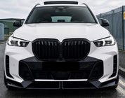 BMW X5 G05 2019–2026 Paradigm V-5 front lip spoiler (voor M-Sport 2023-, glanzend zwart) foto 4