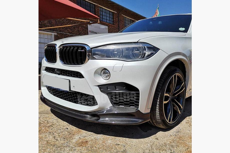 BMW X6 F16 2014–2019 Voorbumper lipspoiler Lip V2 (voor F86, carbon) Foto 1