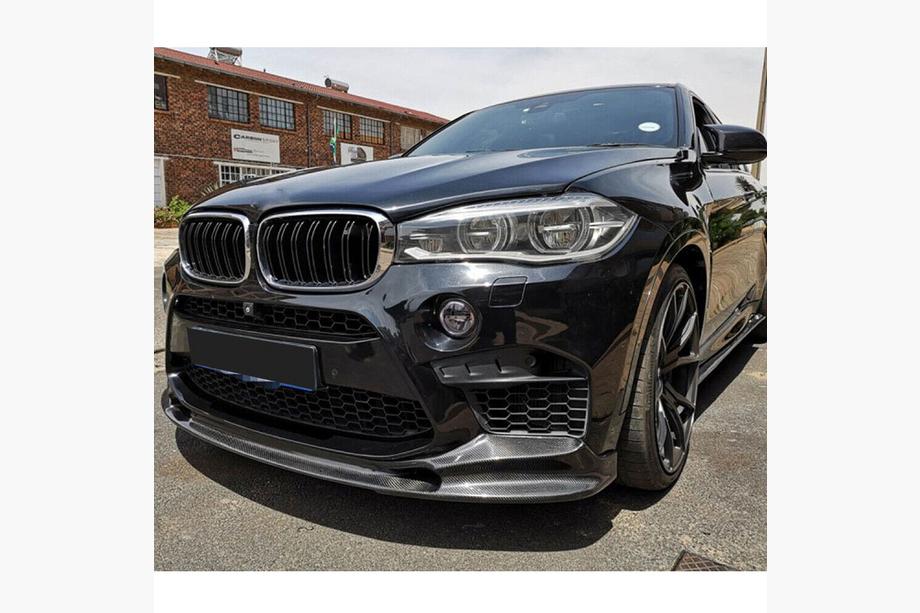 BMW X6 F16 2014–2019 Voorbumper lipspoiler Lip V2 (voor F86, carbon) Foto 3