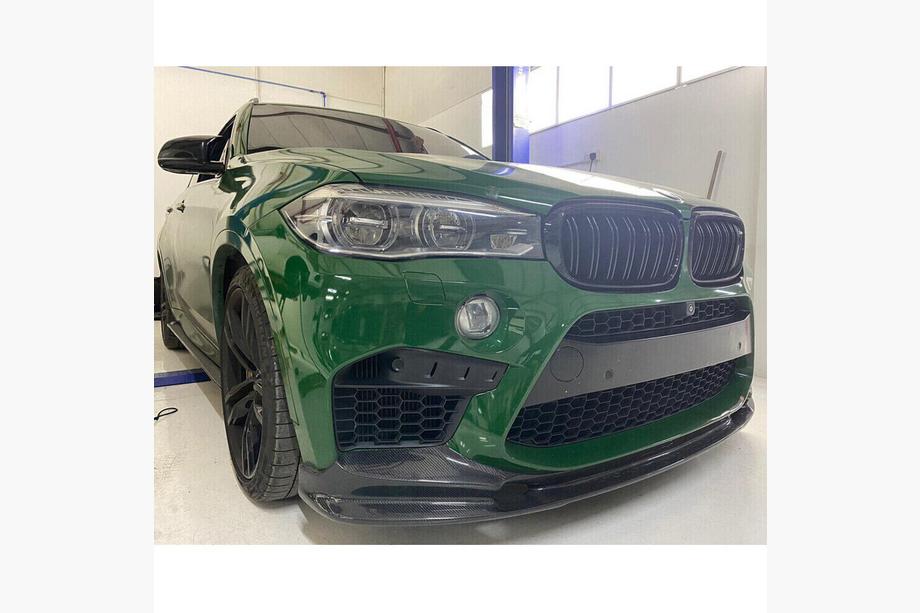 BMW X6 F16 2014–2019 Voorbumper lipspoiler Lip V2 (voor F86, carbon) Foto 5