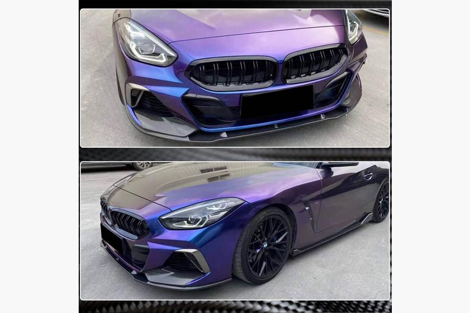 BMW Z4 (G29) 2018– Frontlip voor voorbumper Lip V5 (voor M-Sport, carbon) Foto 4