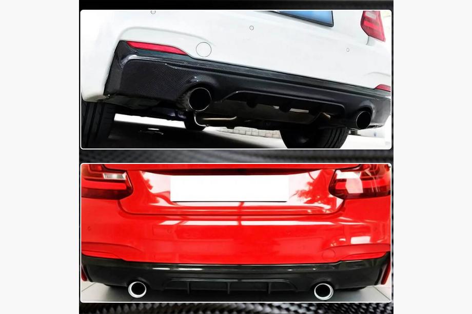 BMW 2-serie F22/F23 2014–2021 Achterbumper diffuser V1 (voor F22/F23 M-Sport, carbon) Foto 4