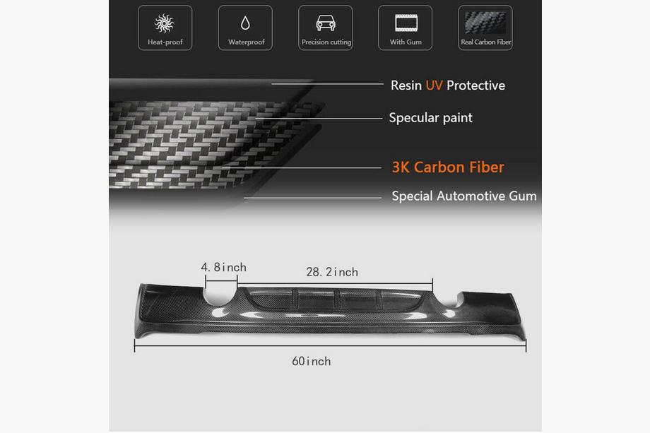 BMW 2-serie F22/F23 2014–2021 Achterbumper diffuser V1 (voor F22/F23 M-Sport, carbon) Foto 5