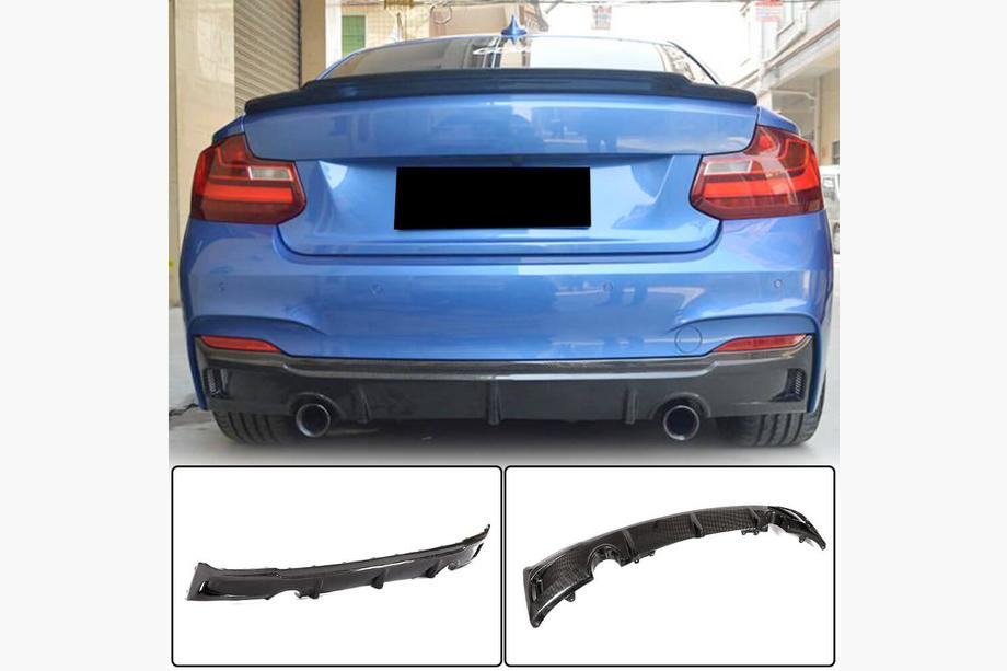 BMW 2-serie F22/F23 2014–2021 Achterbumperdiffuser V3 (voor F22/F23 M-Sport, carbon) Image