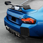 BMW 2 Serie G42 2021– Achterbumper diffuser V2 (voor G87, carbon) foto 2