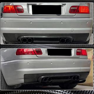 Achterbumper diffuser V1 (voor M3, carbon) foto 3