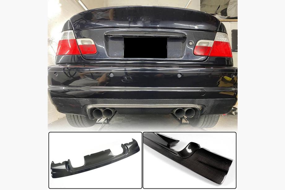 BMW 3 Serie E46 1998–2006 Achterbumper diffuser V1 (voor M3, carbon) Image