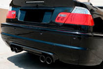 BMW 3 Serie E46 1998–2006 Achterbumper diffuser V2 (voor M3, carbon) foto 2