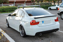 BMW 3-serie E90/E91 2005–2011 Achterbumper diffuser V3 (voor E90 M-Sport, carbon) foto 2