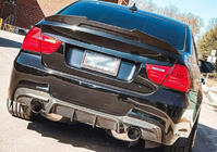 BMW 3-serie E90/E91 2005–2011 Achterbumper diffuser V1 (voor E90 M-Sport, carbon) foto 6