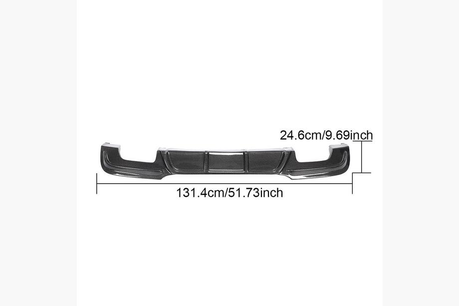 BMW 3-serie E90/E91 2005–2011 Achterbumper diffuser FRP V5 (voor E90 M Sport) Foto 12
