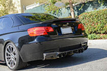 BMW 3-serie E90/E91 2005–2011 Achterbumper diffuser Carbon V2 (voor E92/E93 M3) foto 4