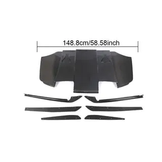 Achterbumper diffuser V6 (voor M3, carbon) foto 4