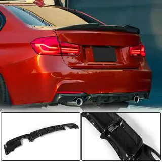 Achterbumperdiffuser V1 (voor F30 M-Sport, carbon) foto 2