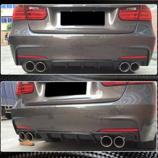 V4 achterbumper diffuser (voor F30 M-Sport, carbon) foto 4