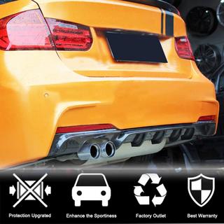 Achterbumper diffuser V5 (voor F30 M-Sport, carbon) BMW 3 Serie F30/F31 2012–2019 foto 2