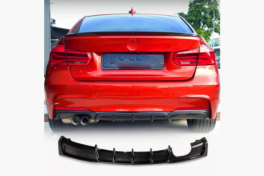 BMW 3 Serie F30/F31 2012–2019 Achterbumperdiffuser FRP V8 (voor M-Sport) Image