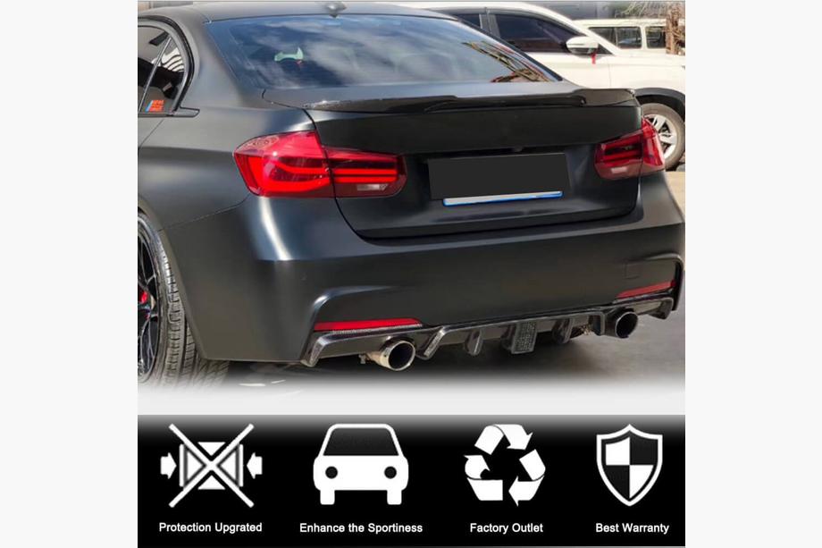 BMW 3 Serie F30/F31 2012–2019 Achterbumperdiffuser Carbon V9 (voor M-Sport) Foto 3