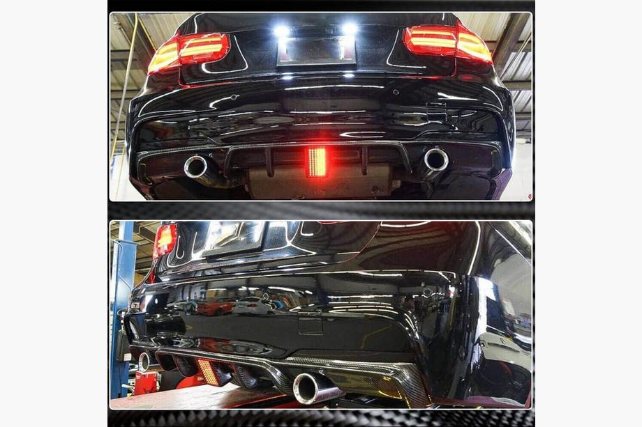 BMW 3 Serie F30/F31 2012–2019 Achterbumperdiffuser Carbon V9 (voor M-Sport) Foto 4