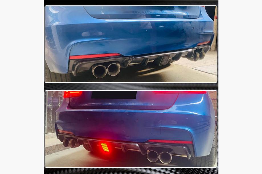 BMW 3 Serie F30/F31 2012–2019 Achterbumperdiffuser Carbon V9 (voor M-Sport) Foto 6