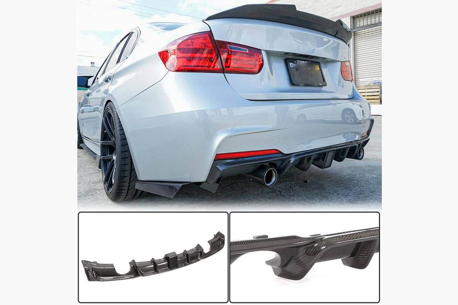 BMW 3 Serie F30/F31 2012–2019 Achterbumperdiffuser Carbon V9 (voor M-Sport) Foto 8