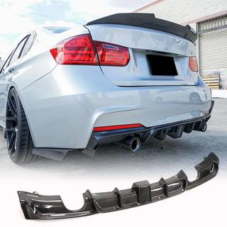 Achterbumper diffuser V2 (voor F30 M-Sport, carbon) foto 1