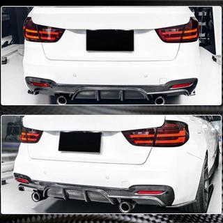 Achterbumper diffuser V2 (voor M-Sport, carbon) BMW 3-serie F34 2013–2020 foto 4