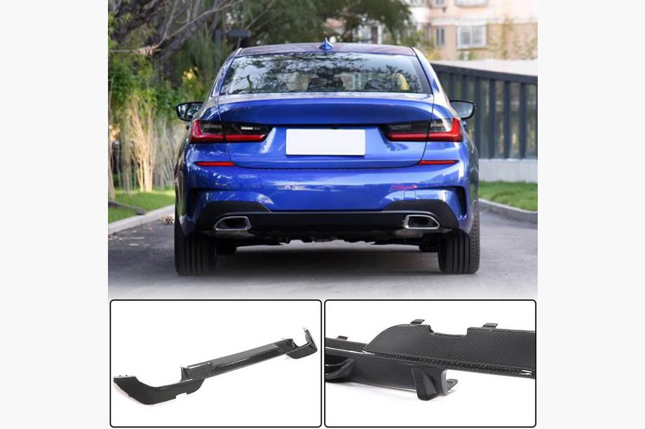 BMW 3 Serie G20/G21 2018– Achterbumper diffuser V1 (voor M-Sport 2018-2022, Carbon) Image