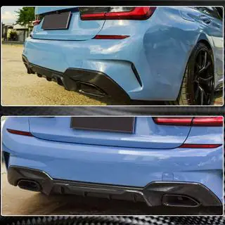 Achterbumperdiffuser (voor M340i 2018-2022, carbon) foto 3