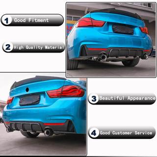 Achterbumper diffuser V3 (voor M-Sport, carbon) BMW 4 Serie F32/F33/F36 2012–2020 foto 3