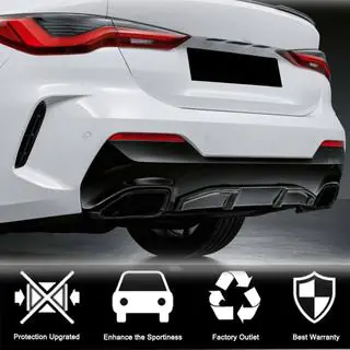 Achterbumper diffuser V1 (voor G22/G23 M-Sport, carbon) foto 3