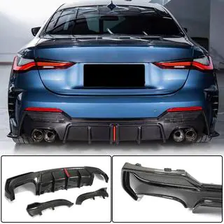 Achterbumperdiffuser V3 (voor G22/G23 M-Sport, carbon) foto 1