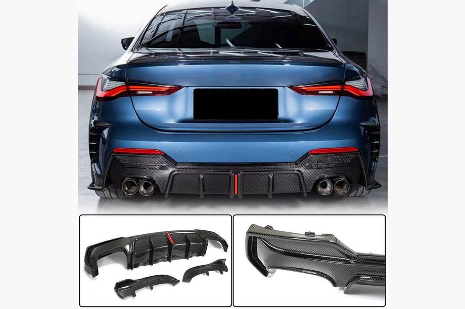 BMW 4-serie G22/23/26 2020– Achterbumper diffuser FRP V4 (M-Sport) Image
