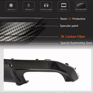 Achterbumper diffuser V2 (voor G26 M-Sport, carbon) foto 4