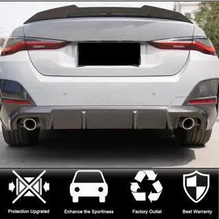 Achterbumper diffuser V1 (voor G26 M-Sport, carbon) foto 2