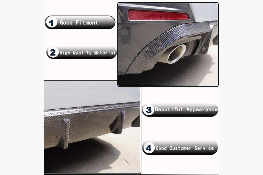 BMW 4-serie G22/23/26 2020– Achterbumper diffuser V1 (voor G26 M-Sport, carbon) Foto 3
