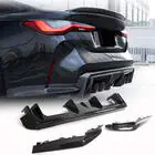 BMW 4-serie G22/23/26 2020– Achterbumperdiffuser V5 (voor G82/G83, carbon) foto 1