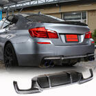 BMW 5 Serie F10/F11 2010–2016 Achterbumper diffuser carbon V2 (M-Sport) foto 1