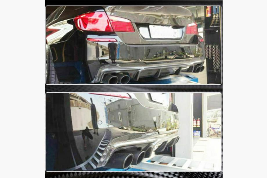 BMW 5 Serie F10/F11 2010–2016 Achterbumperdiffuser V3 (voor F10 M-Sport, carbon) Foto 4